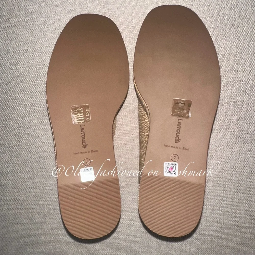 LARROUDÉ Blair Flatform - Beige Raffia